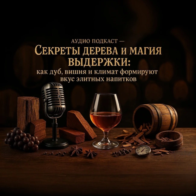 Аудио подкаст-Секреты дерева и магия выдержки: как дуб, вишня и климат формируют вкус элитных напитков