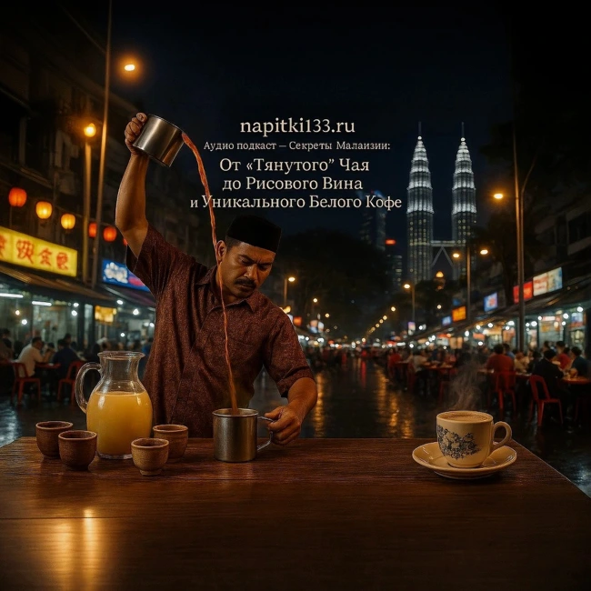 Аудио подкаст-Секреты Малайзии: От «Тянутого» Чая до Рисового Вина и Уникального Белого Кофе