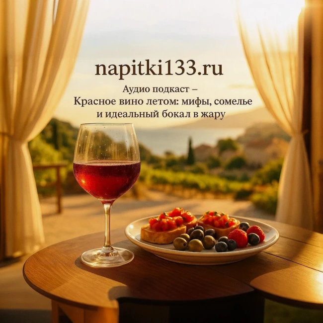 Аудио подкаст-Красное вино летом: мифы, сомелье и идеальный бокал в жару