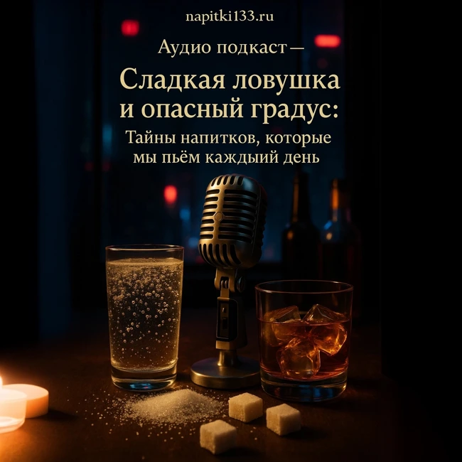 Аудио подкаст-  Сладкая ловушка и опасный градус: Тайны напитков, которые мы пьем каждый день