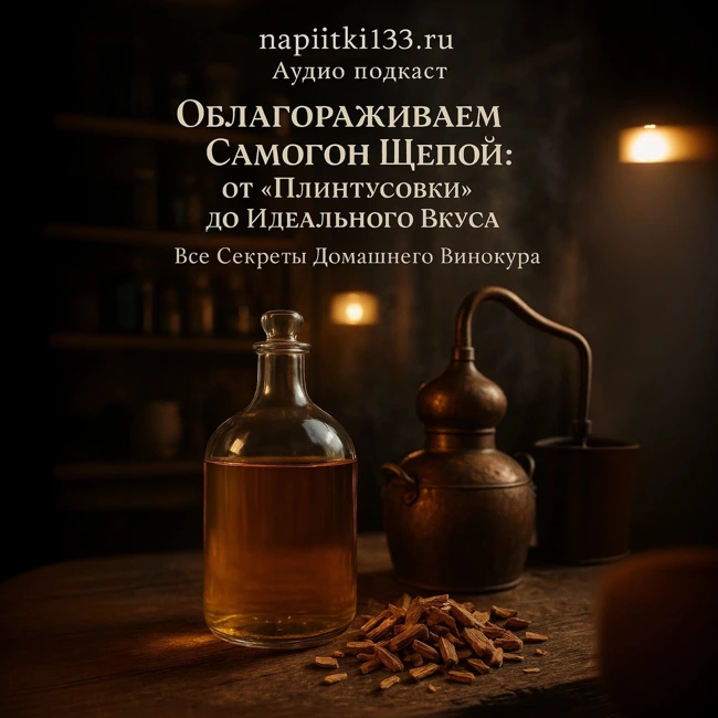 Аудио подкаст- Облагораживаем Самогон Щепой: От "Плинтусовки" до Идеального Вкуса – Все Секреты Домашнего Винокура