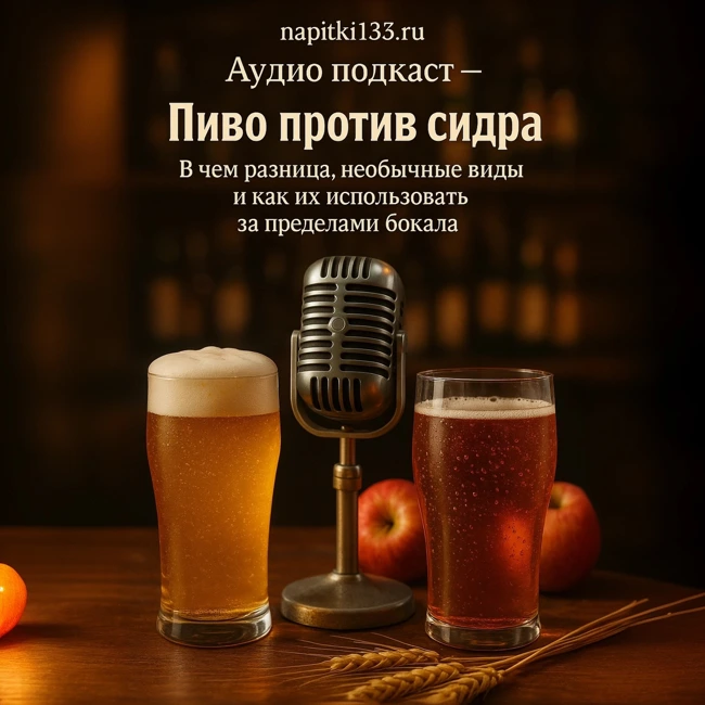 Аудио подкаст- Пиво против сидра: В чем разница, необычные виды и как их использовать за пределами бокала