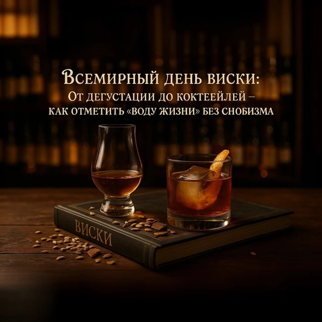 Аудио подкаст-Всемирный день виски: От дегустации до коктейлей – как отметить «воду жизни» без снобизма