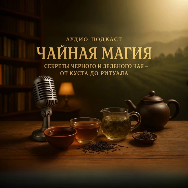 Аудио подкаст - Чайная Магия: Секреты Черного и Зеленого Чая – От Куста до Ритуала