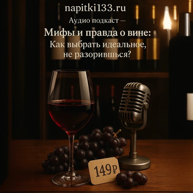 Аудио подкаст-Мифы и правда о вине: Как выбрать идеальное, не разорившись?