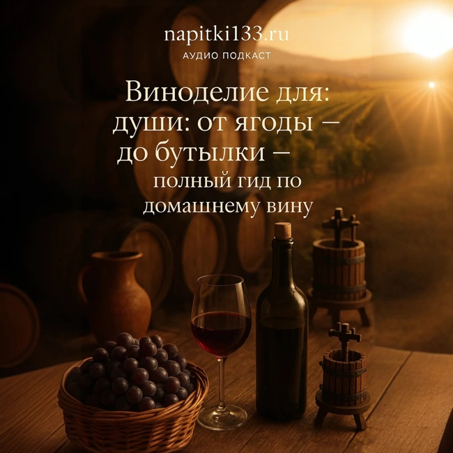 Аудио подкаст- Виноделие для души: от ягоды до бутылки – полный гид по домашнему вину