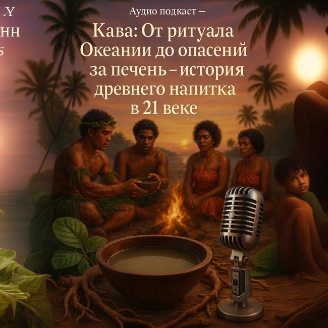 Аудио подкаст- Кава: От ритуала Океании до опасений за печень – история древнего напитка в 21 веке
