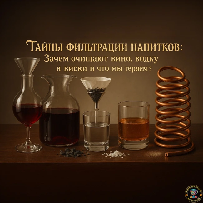 Аудио подкаст -  Тайны фильтрации напитков: Зачем очищают вино, водку и виски и что мы теряем?