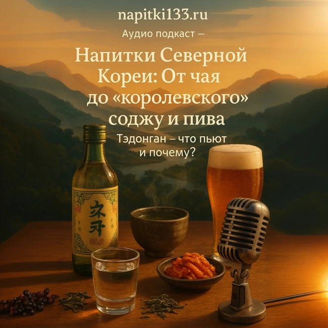 Аудио подкаст- Напитки Северной Кореи: От чая до "королевского" соджу и пива Тэдонган – что пьют и почему?