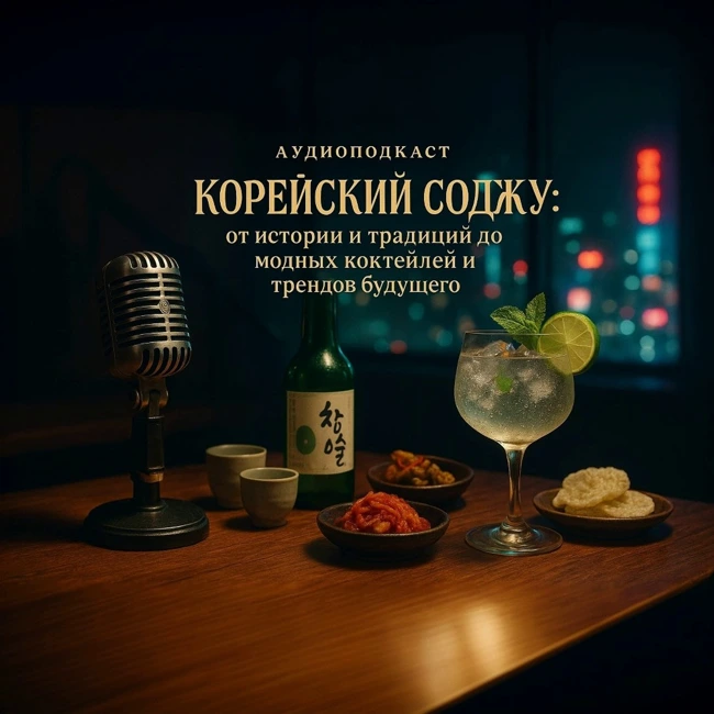 Аудио подкаст-Корейский соджу: от истории и традиций до модных коктейлей и трендов будущего