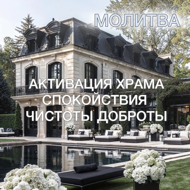 МОЛИТВА АКТИВАЦИИ ХРАМА СПОКОЙСТВИЯ ЧИСТОТЫ ДОБРОТЫ