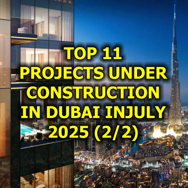🇦🇪 Top 11 Projects Under Construction in Dubai in July 2025 (2/2)