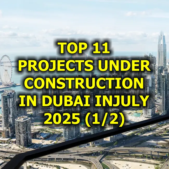🇦🇪 Top 11 Projects Under Construction in Dubai in July 2025 (1/2)