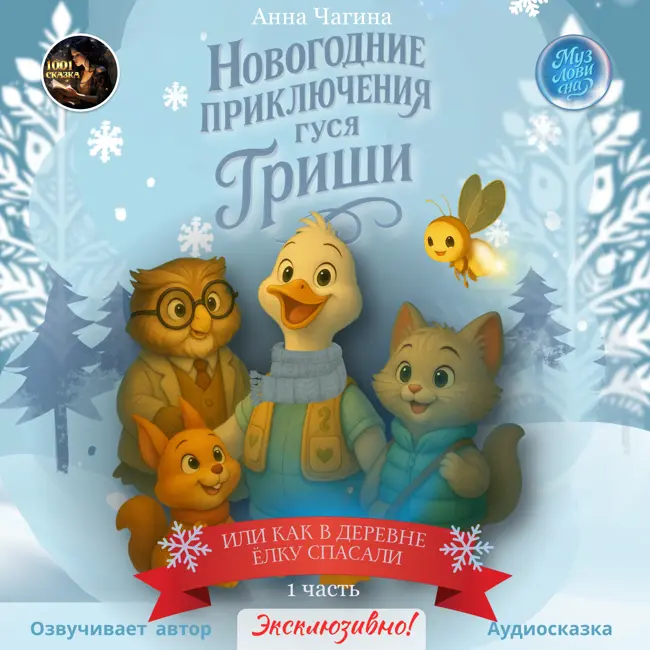 Новогодние приключения гуся Гриши или как в деревне Ёлку спасали / Анна Чагина / Часть 1